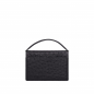 Preview: Small Handle Bag made of ostrich leather black